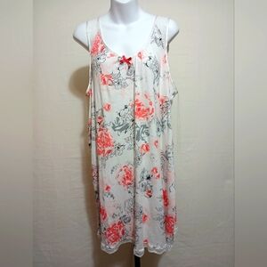 Apt. 9. Floral Sleeveless Nightgown With Lace Trim